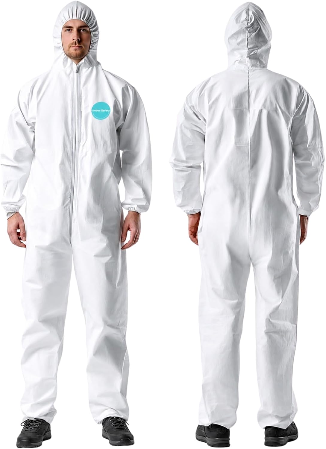 Andes Safety Hazmat Suit, Disposable Paint Suit, Lab Coverall