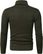 Men's Thermal Turtle Neck Top Long Sleeve Turtleneck Shirts Basic Undershirt Baselayer Pullover for Winter