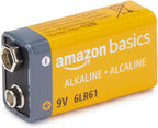 Amazon Basics 8-Pack 9V Alkaline Batteries, 9V/6LR61, 5-Year Shelf Life - for Smoke/CO Detector, Electronics & Audio