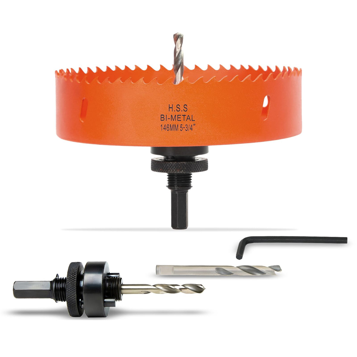 7-1/8 inch Hole Saw for Wood, Metal, Plastic & Drywall, with Arbor