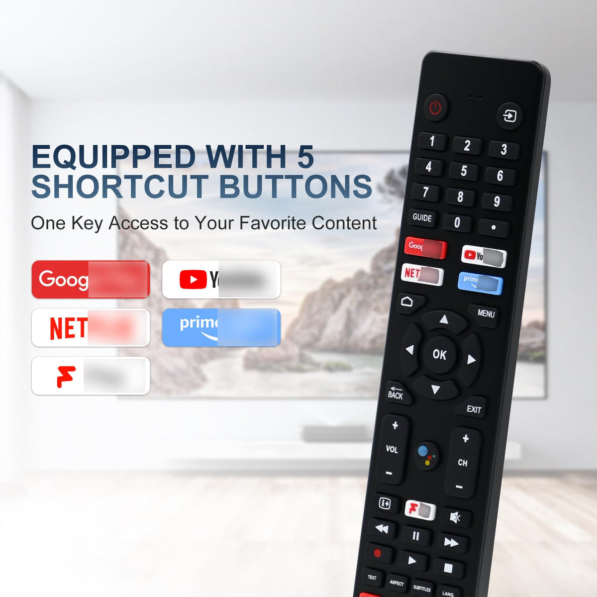 Samsung Universal TV Remote Control – Samsung TV Remote Replacement with Netflix, Prime Video, Rakuten Buttons for All S amsung LED QLED UHD 4K 8K Smart TVs