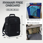 Cabin Max Ryanair Cabin Bag Underseat Hand Luggage Travel Backpack 40x20x25