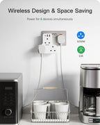 LENCENT Plug Extension Socket, 3 Way Multi Plug Socket with 3 USB Ports