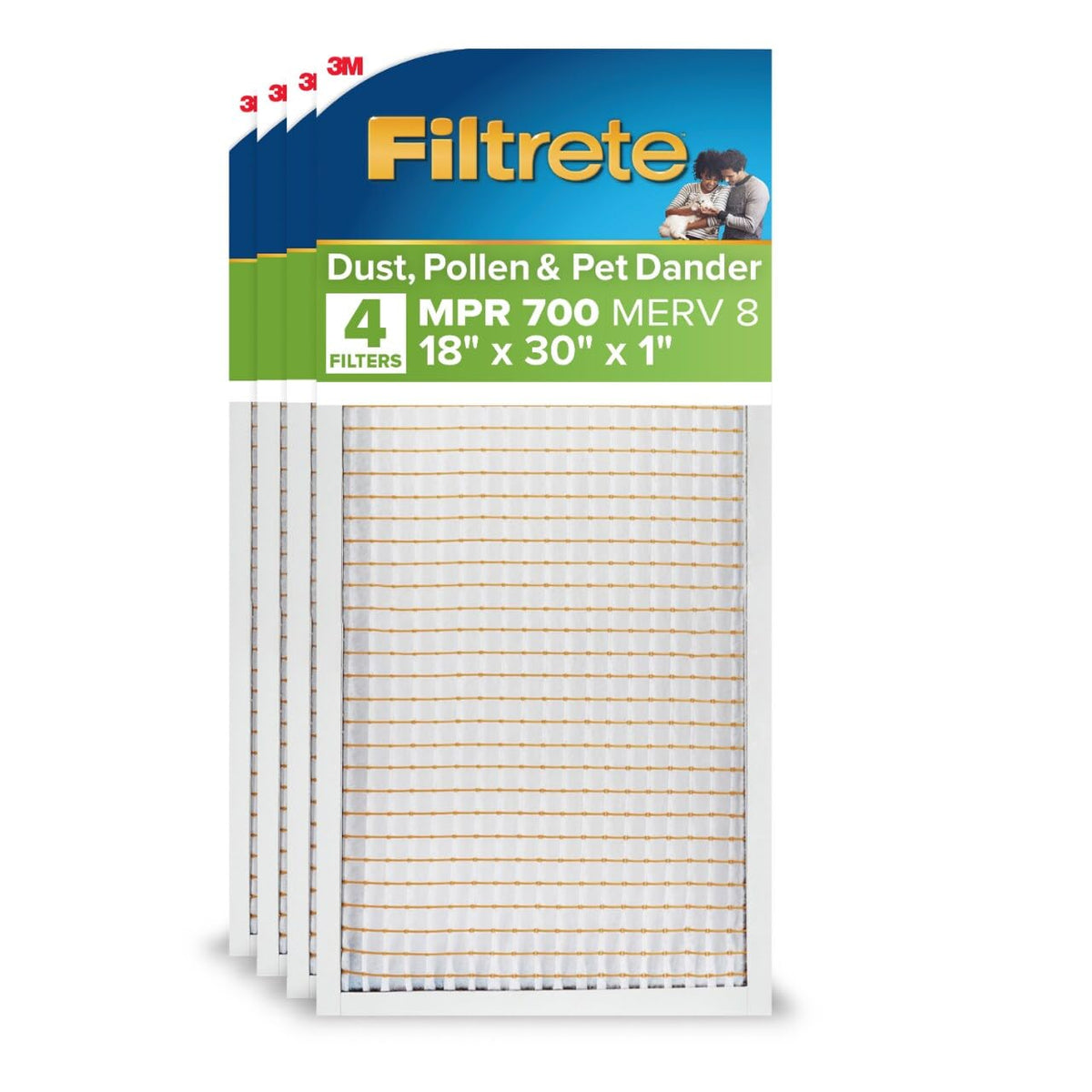 Filtrete 16x25x1 Air Filter, MERV 8, MPR 700, 4 HVAC Filters