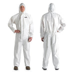 Hazmat suit, Disposable coveralls for Painting, Ideal Halloween Cosplay Hazmat Costume, White, Medium, 2