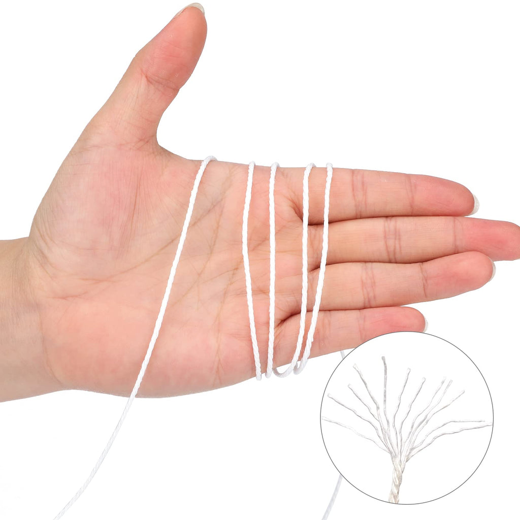 jijAcraft 50M White Cotton String: 2MM Cooking String for DIY Crafts