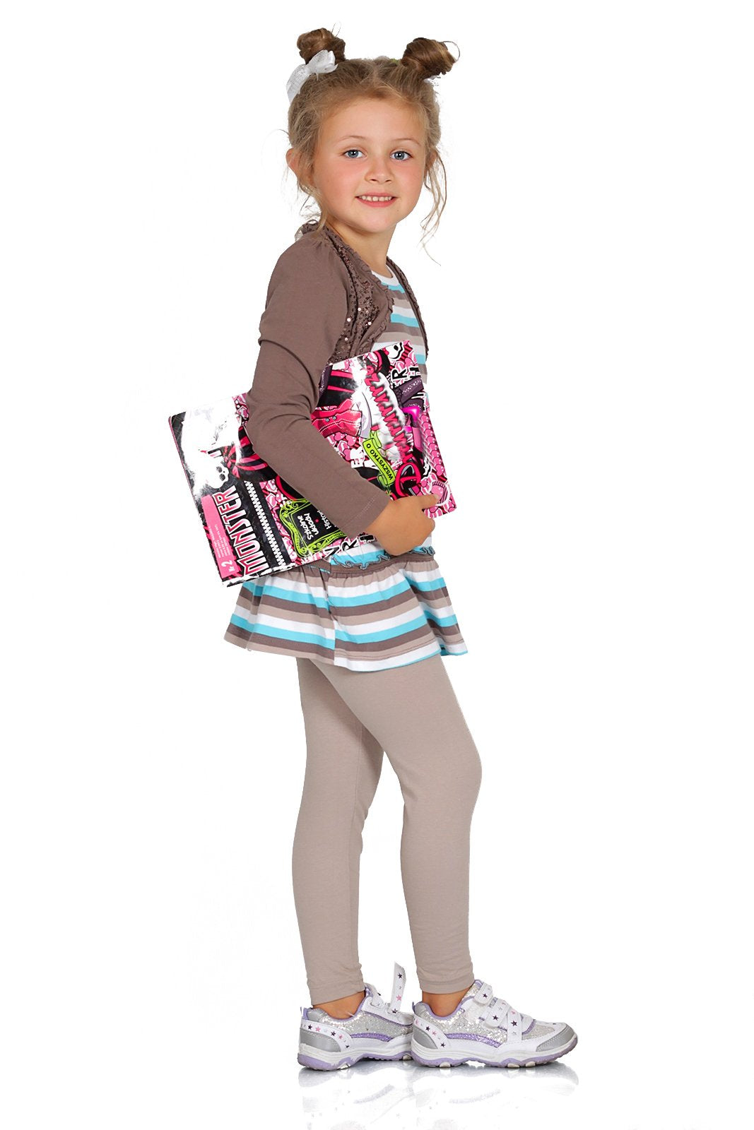 FUTURO FASHION Girls Children Full Length Plain Cotton Leggings Cycling Casual Wear Infant Trousers Leggings Solid Tights Pants for Kids
