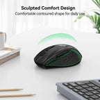 TECKNET Wireless Mouse for Laptop, 4800 DPI Optical Computer Mice with 6 Adjustable Levels, 30 Months Long Battery Life 2.4G Cordless USB Silent Mouse for Notebook, PC, Office Home Work -Grey