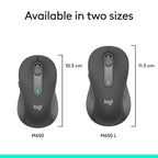 Logitech Signature M650 L Full Size Wireless Mouse - For Large Sized Hands