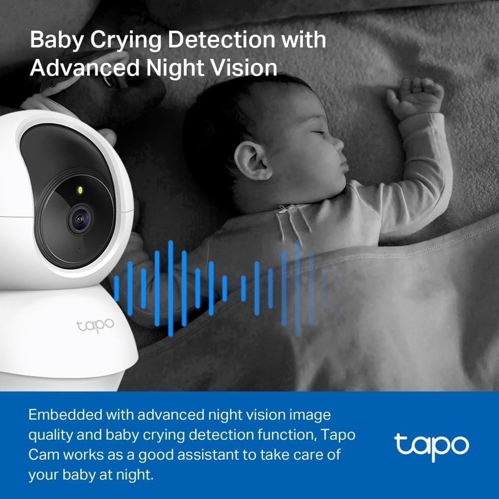 Tapo TC70 Full HD Pan/Tilt Indoor Security Camera Pet Camera House Security