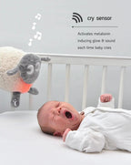 Sweet Dreamers, Rechargeable Ewan Deluxe, Beige | Baby & Infant Sleep Aid Gift | Cry Sensor & Nightlight | 10 Soothing White & Pink Noise Sounds | Continuous or Timer Playback | Machine Washable