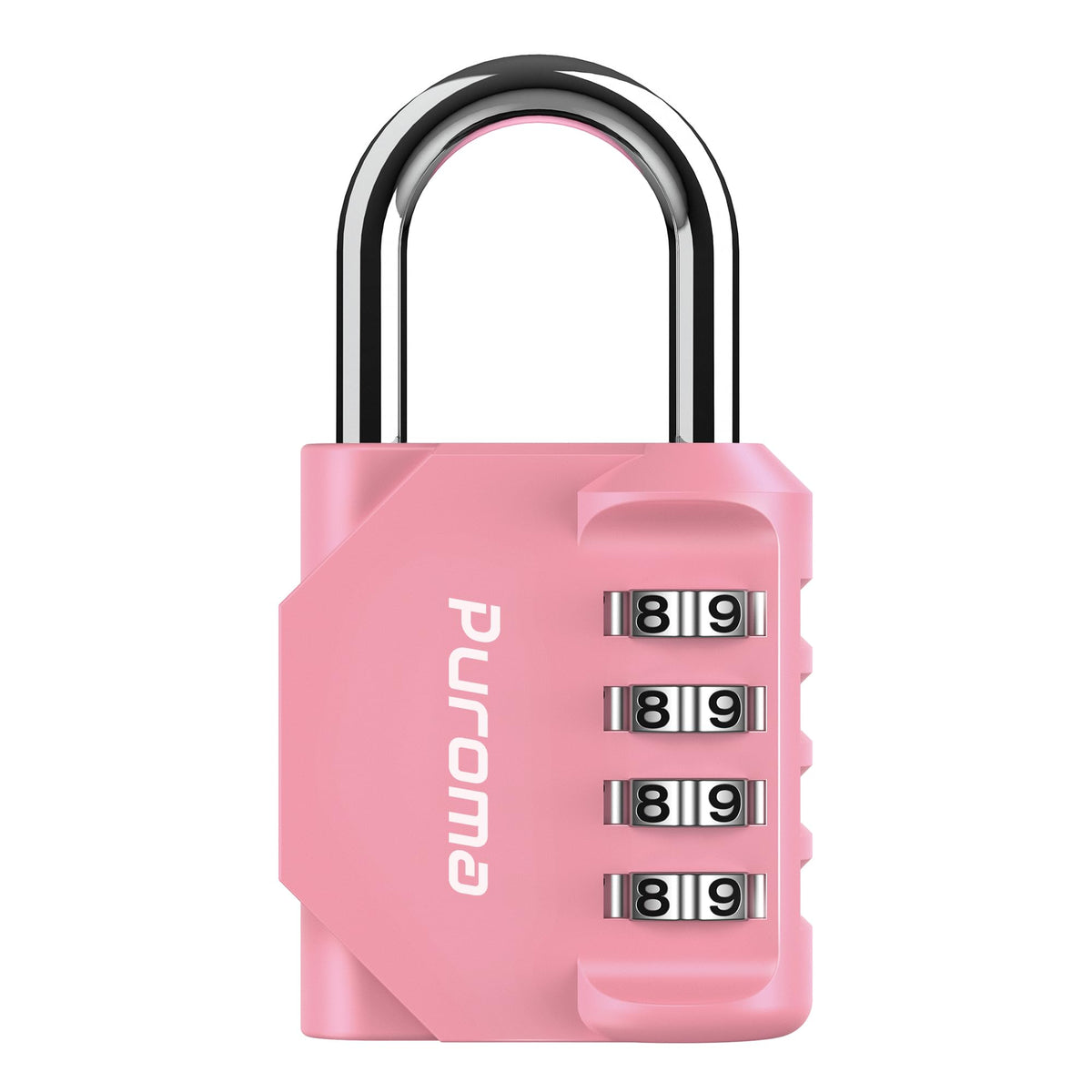 Puroma 2 Combination Lock Locker 4 Digits Combo Padlock Gym Silver & Black