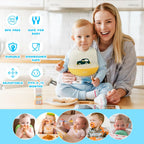 Vicloon Silicone Baby Bib, Baby Weaning Bibs, Waterproof Baby Feeding Bibs Adjustable with Wide Food Catcher Pocket Unisex Toddler Bibs