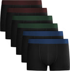 QINCAO Mens Boxers 6 Pack, Logo-Free Underwear, Soft Cotton, Breathable