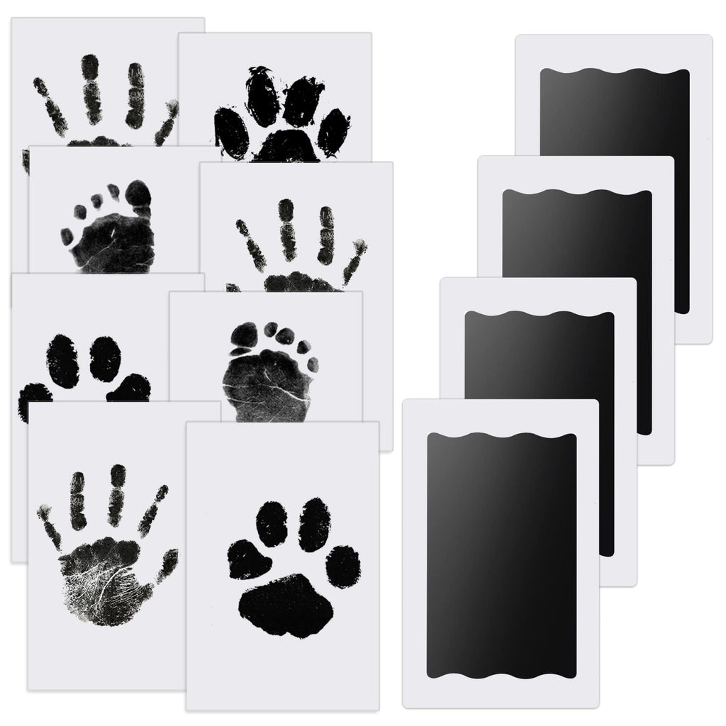 Nabance Baby Hand and Footprint Kit, 3 Inkless Print Pads, 6 Imprint Cards