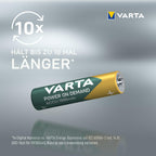 VARTA Batteries AAA, rechargeable, Pack of 16, Power on Demand, 1000 mAh