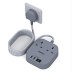Extension Lead, Power Strips with 2 Way Outlets 4(4.5A, 2 Type C & 2 USB-A)