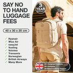 Cabin Max Ryanair Cabin Bag Underseat Hand Luggage Travel Backpack 40x20x25