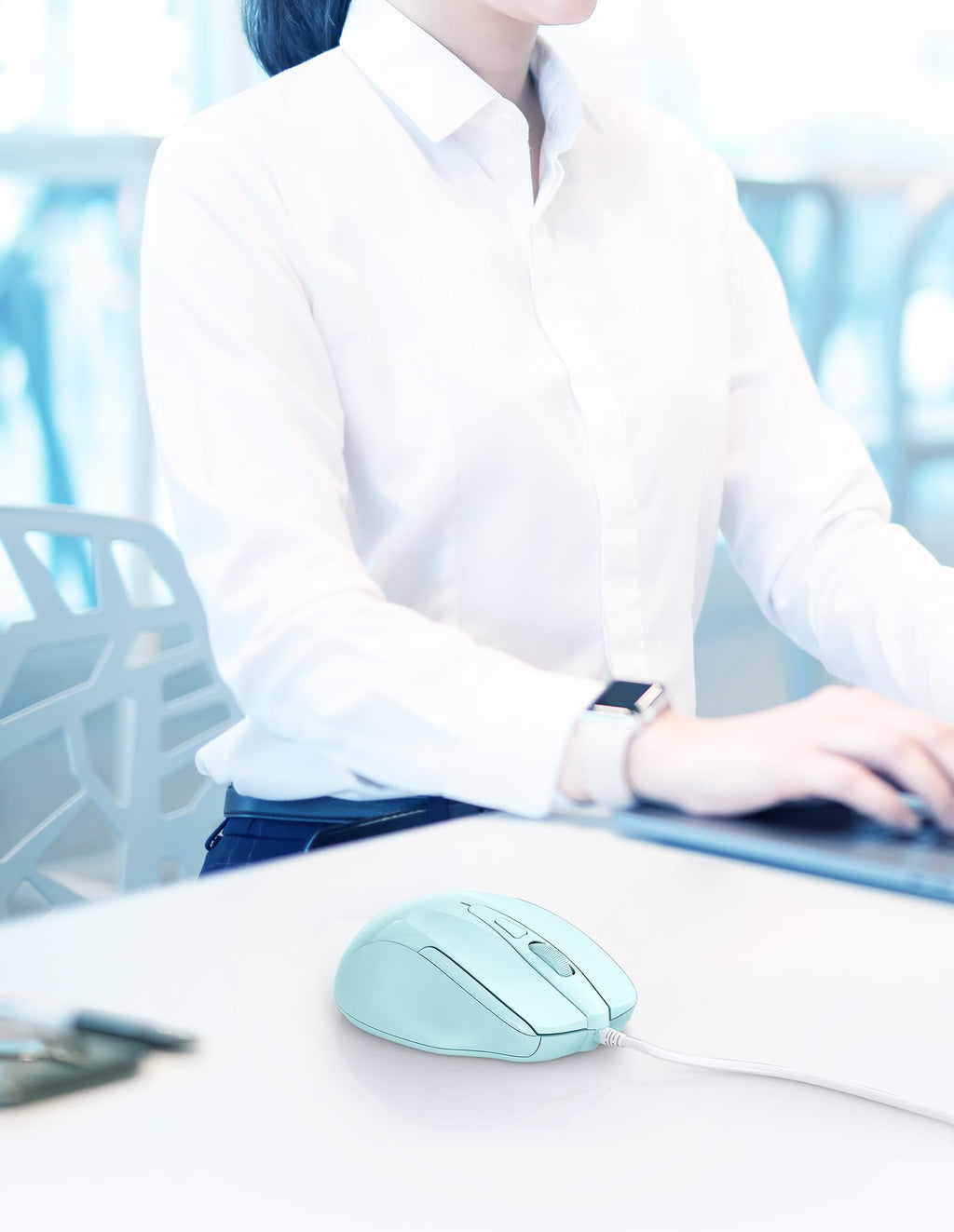 TECKNET USB Wired Mouse,6400 DPI Optical,6-Button Ergonomic Computer Mouse
