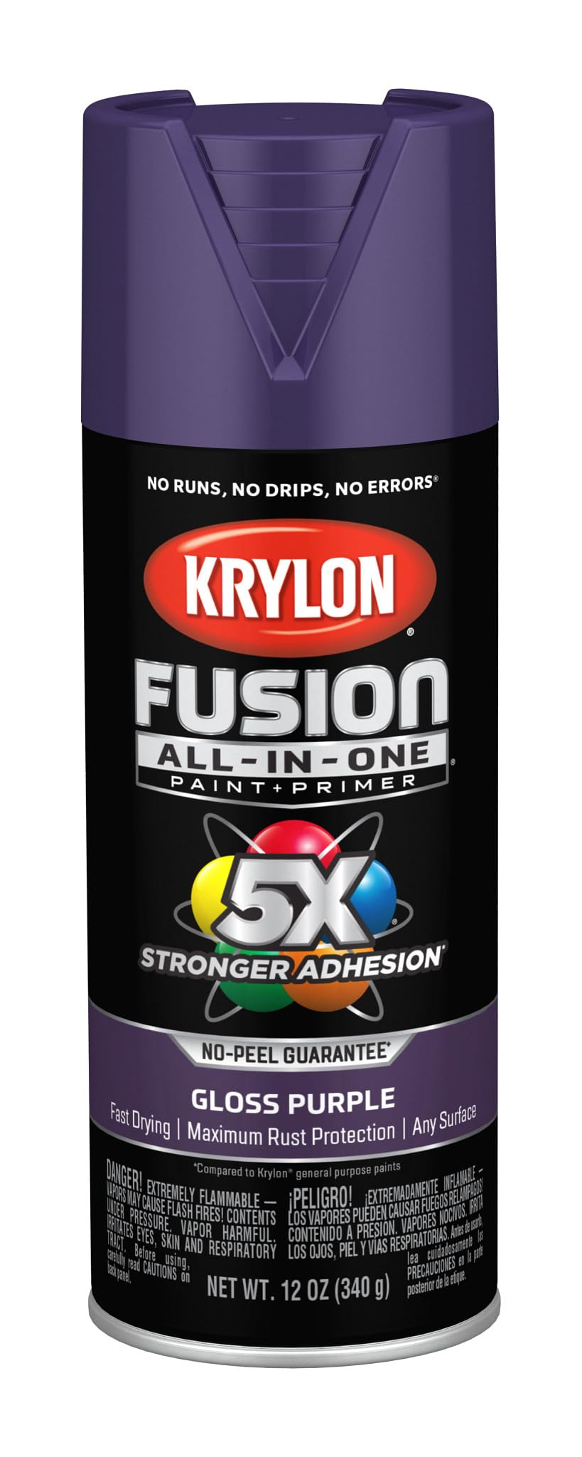 Krylon Fusion All-In-One, Metallic, Black Stainless Steel, 12 oz