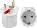 European to UK Plug Adaptor 1Pack, Travel Adapter Eu to UK Plug Adapter