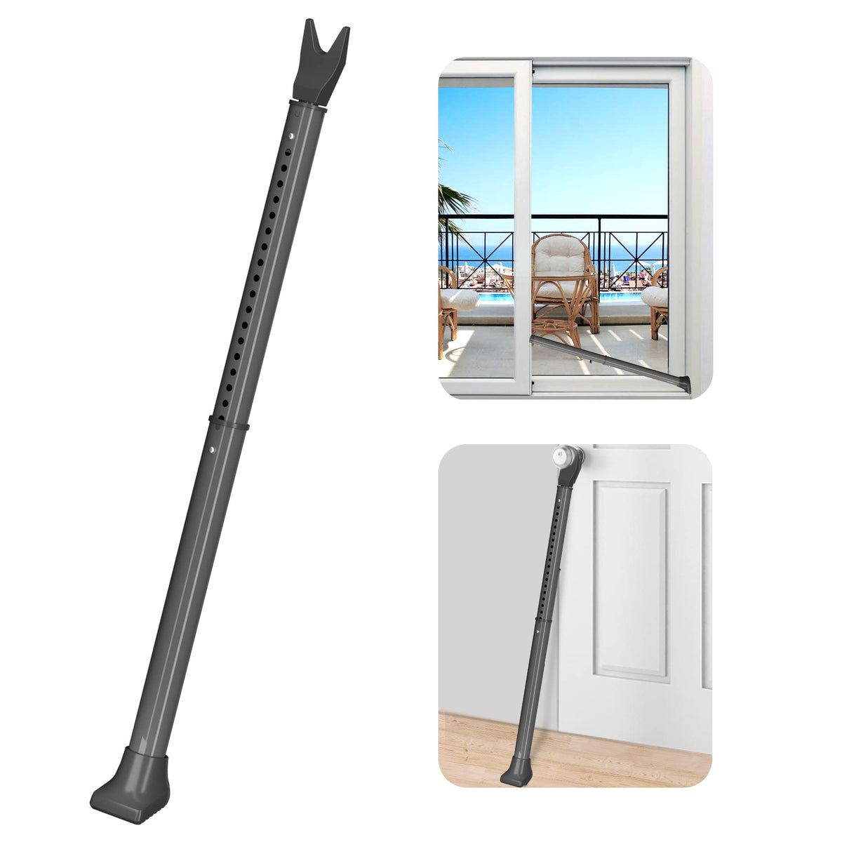 AceMining Door Security Bar, Patio Door Lock, 20-50 in