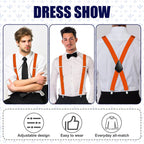 Aomig Mens Braces, Mens Suspenders with Strong Metal Clips, 3.5cm Wide Heavy Duty Suspenders for Men Women Business Wedding Casual