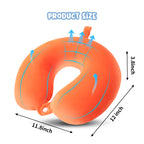 WENGX Travel Neck Pillow With Storage Bag Memory Foam Head Support Flight Pillows Cushion for Airplane Train Car Office Travel Essential for a Long Hauls Sleeping Rest(Pale Pink)