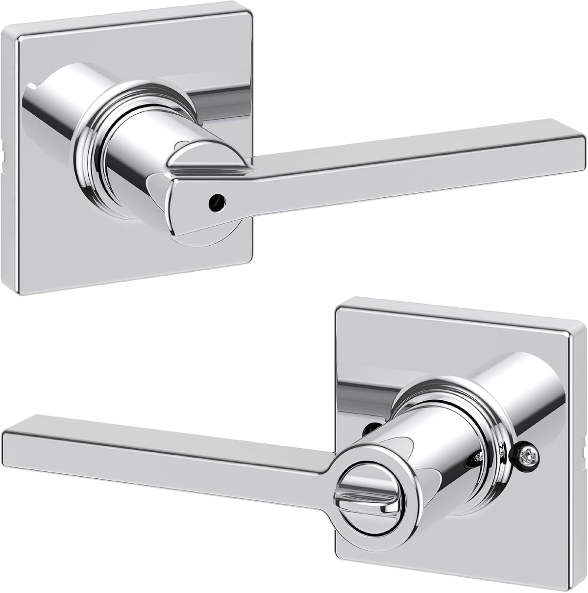 Kwikset Casey Privacy Door Lever with Lock, Matte Black