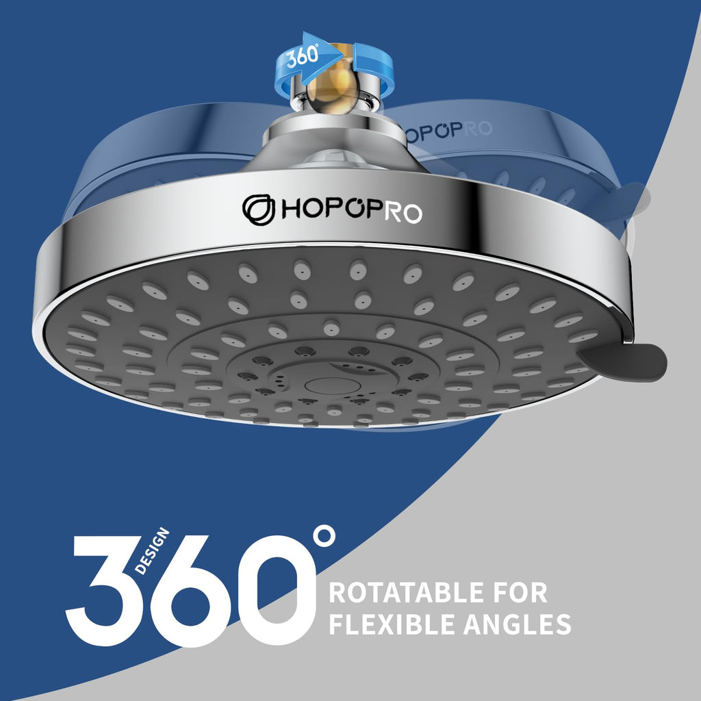 High Pressure Shower Head, HOPOPRO 5-Mode Fixed Showerhead, NBC Recommended