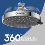 High Pressure Shower Head, HOPOPRO 5-Mode Fixed Showerhead, NBC Recommended