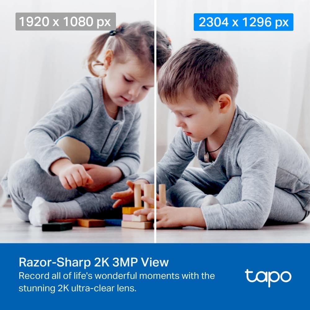 Tapo C210 2K 3MP Pan/Tilt Indoor Security Camera Pet Camera House Security
