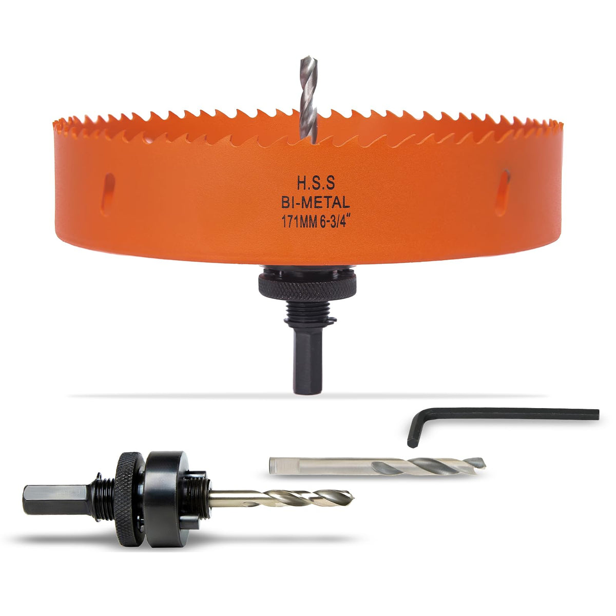 7-1/8 inch Hole Saw for Wood, Metal, Plastic & Drywall, with Arbor