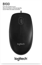 Logitech B100 Wired USB Mouse