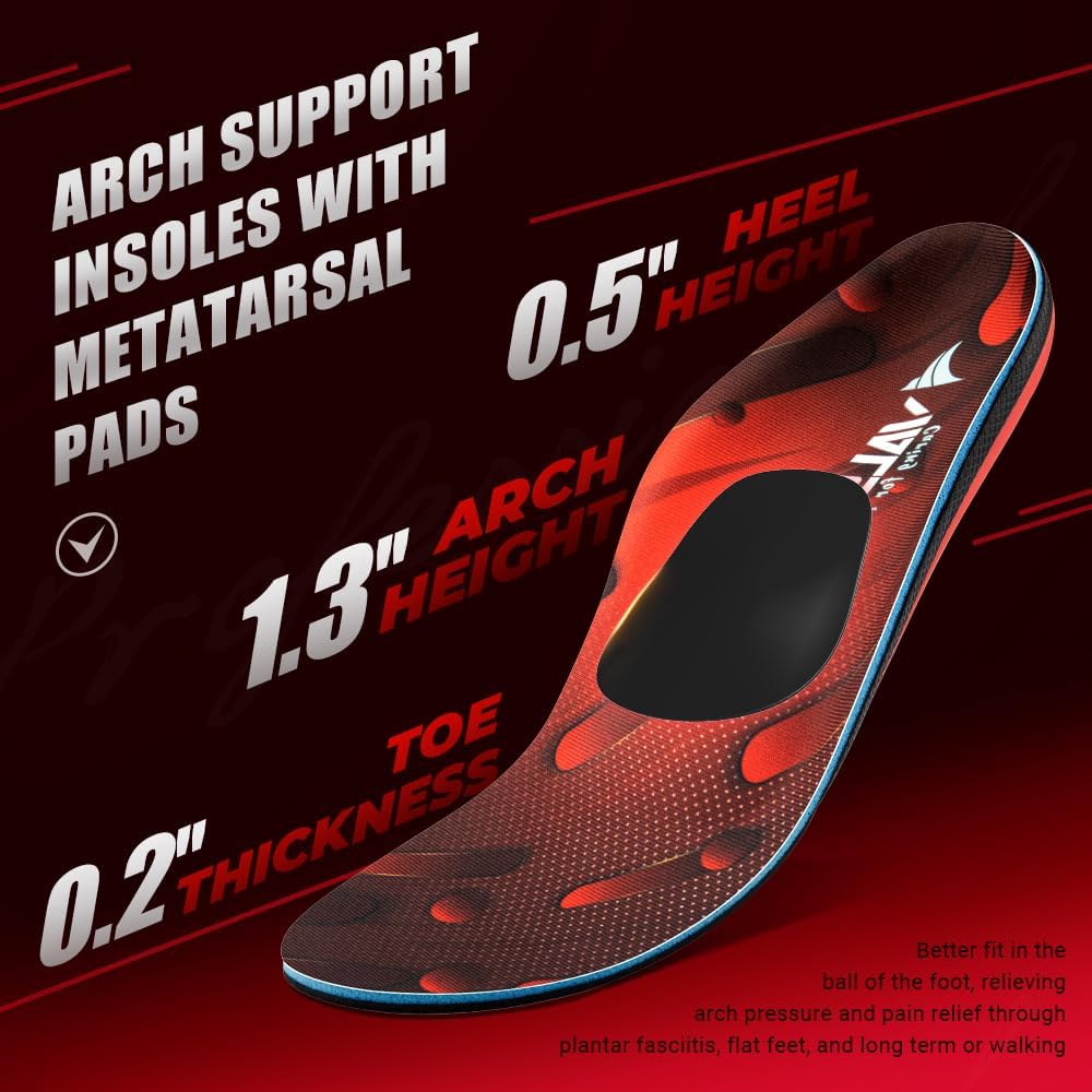 VALSOLE Thick Warm Wool Insoles for Men Women,Orthotic Insole,Arch SupportFor Insole,Plantar FasciitisInsole,for OverPronation,Flat Feet,Metatarsalgia,Heel Pain,Fleece Thermal Insoles(4-23cm,Brown)