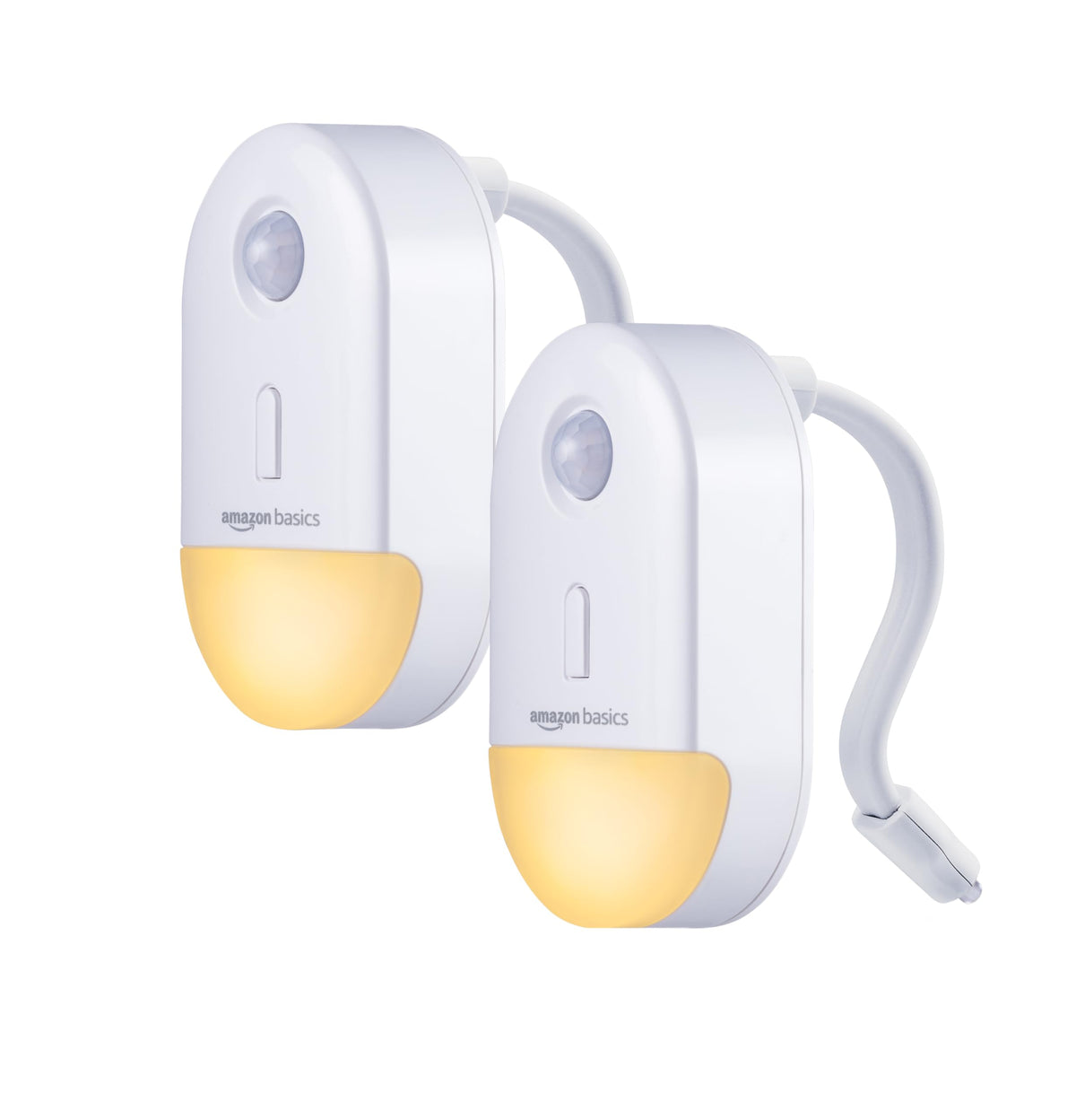Amazon Basics LED Puck Lights, Battery Operated, 50 Lumens, Under Cabinet Lighting, Easy to Install, Easy to Use, Adhesive Backing, 2-Pack, White