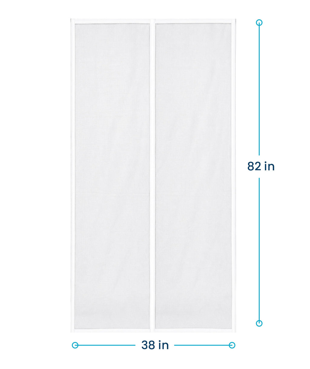 Flux Phenom Magnetic Screen Door - Bugs Out, Breeze in - 9min Install Auto-Sealing Heavy Duty Double Stitched Mesh, 52 Magnets, Hands Free Sliding & Patio Doors Net, Pet & Kid Friendly, 38 x 82 Inch