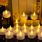 Battery Operated LED Tea Lights Flameless Flickering Candles 50PACK Blue