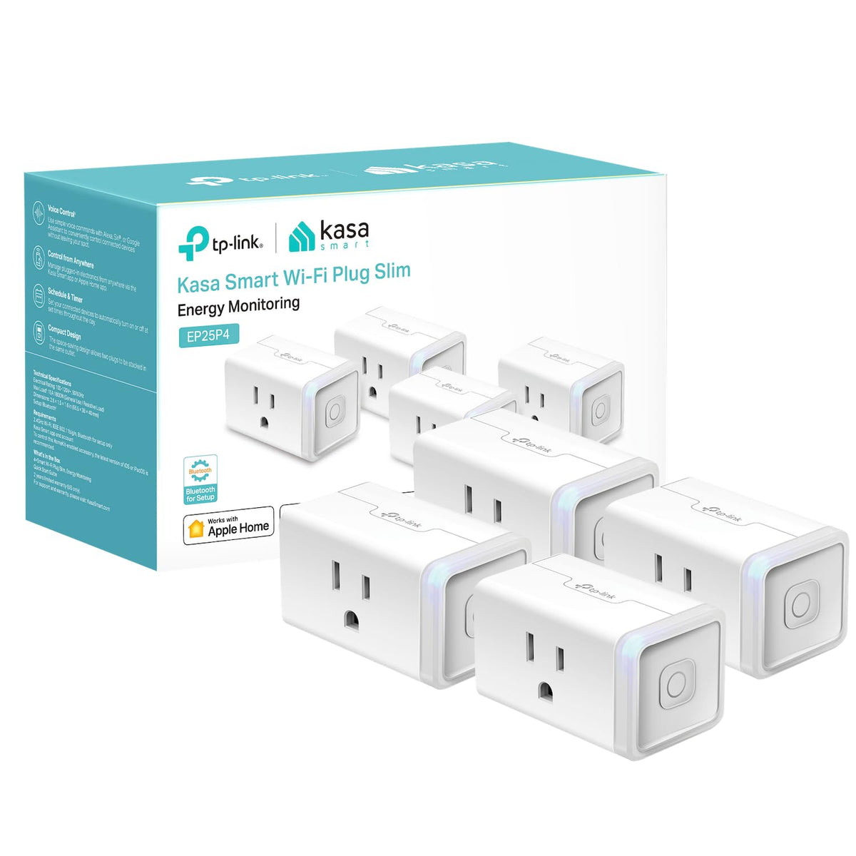 Kasa Smart Plug Ultra Mini 15A, EP10P4, Smart Home Wi-Fi Outlet