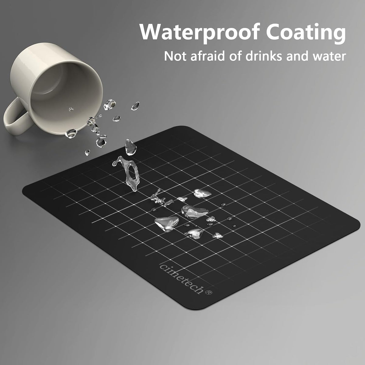 cimetech Mouse Mat, Gaming Mouse Pad, Ultra Thin Portable Mousepad, Black