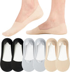 No Show Trainer Socks Womens, Non Slip Invisible Socks for Ladies