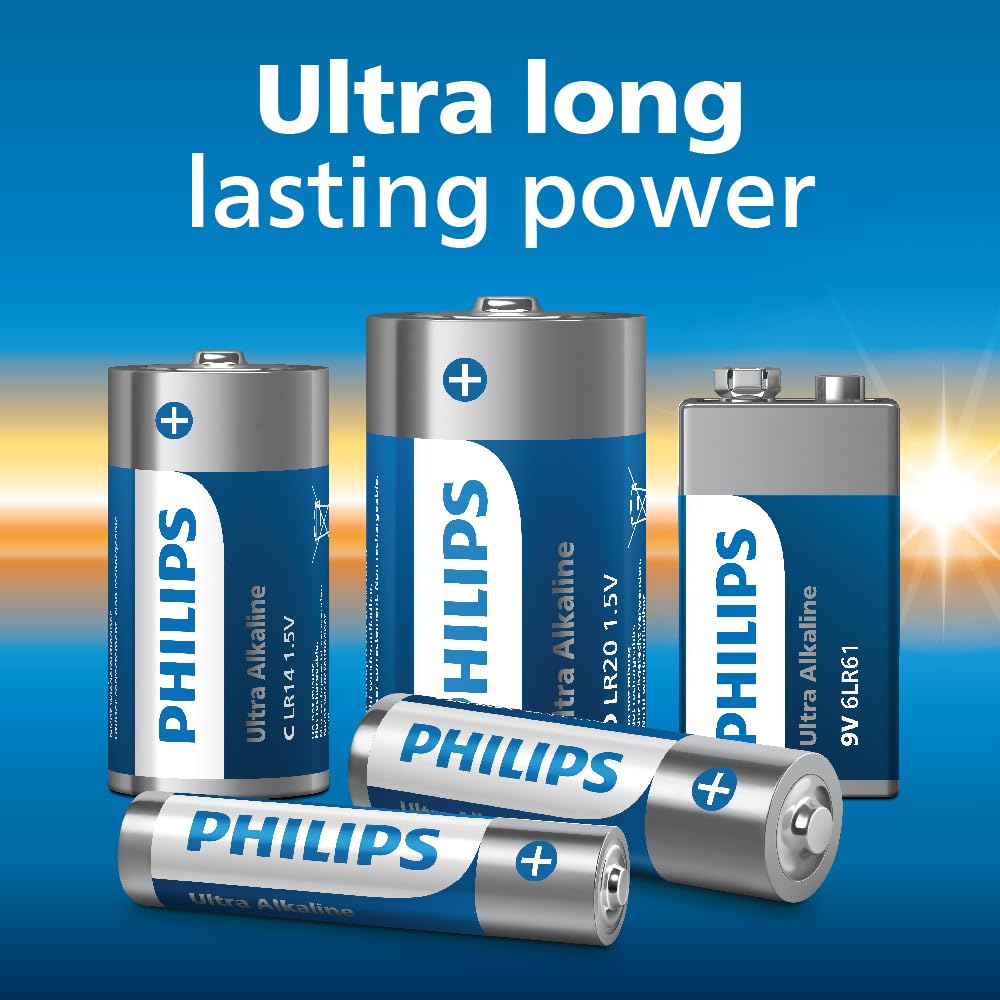 Philips Ultra Alkaline AA/AAA Batteries Combo - Versatile for All Devices, Pack of 40