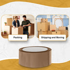 ARVO Clear Packing Tape 6 Rolls with Low Noise (48mm x 60m) - Durable Parcel Sealing Tape for Packing Boxes, Secure Packaging for Moving House