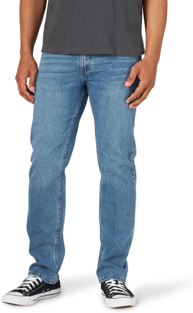 Wrangler - Mens Jeans - Regular Straight Fit - Authentics - Dark Stonewash
