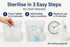 Milton Sterilising Tablets – 2 Pack (56 Tablets Total) | Cold Water Baby Bottle Steriliser | Kills 99.9% of Germs | Fast & Easy | Travel-Friendly | Trusted UK Brand