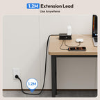 NTONPOWER UK to European Plug Adapter with 1.2M Extension Cable，2 Way Travel Extension Lead with 3 USB(2A+1C) Compact Travel Adapter for Germany France Spain Turkey Greece Iceland etc(Type E/F)