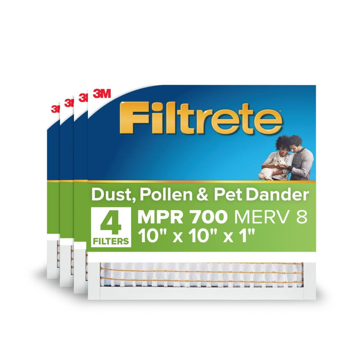 Filtrete 16x25x1 Air Filter, MERV 8, MPR 700, 4 HVAC Filters