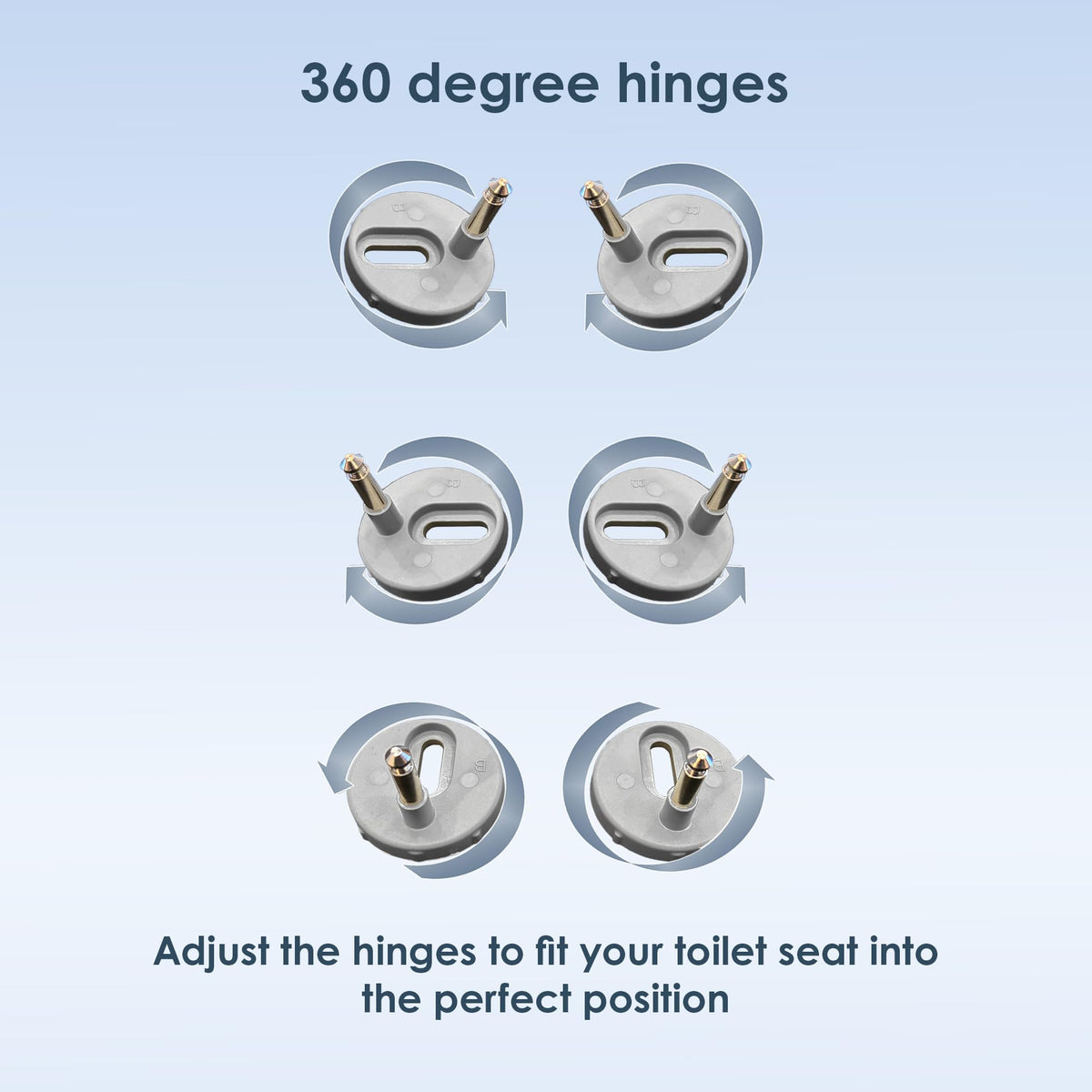 AQUALONA® Premium Thermoplastic Toilet Seat Soft Close Hardwearing Seat with Two Button Hinge Release D Shaped Easy to Clean Simple Installation Top and Bottom Fittings (Blue - D Shape)