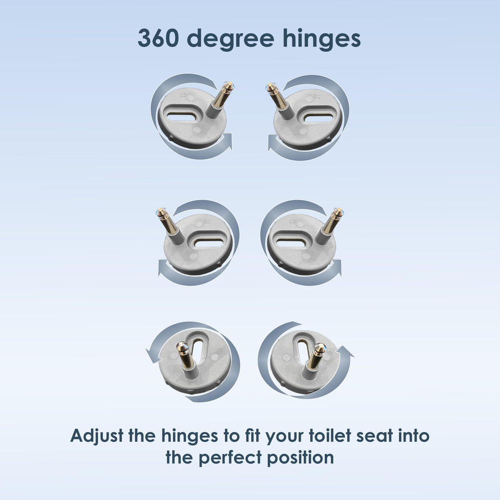 AQUALONA® Premium Thermoplastic Toilet Seat Soft Close Hardwearing Seat with Two Button Hinge Release D Shaped Easy to Clean Simple Installation Top and Bottom Fittings (Blue - D Shape)