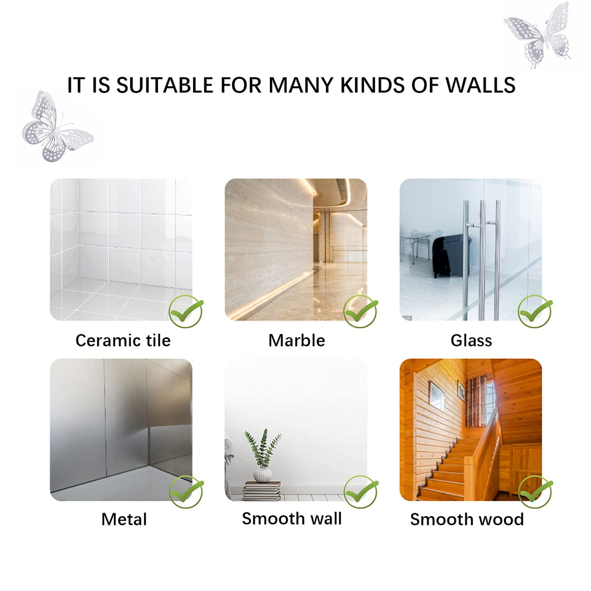 SAOROPEB 3D Butterfly Wall Decor 48 Pcs Gold Butterfly Birthday Decorations